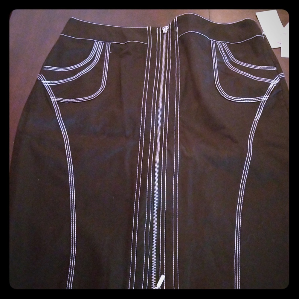 Kenar black pencil skirt